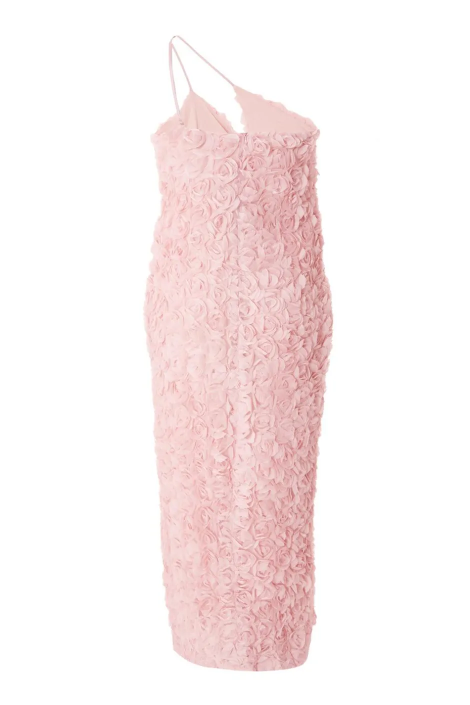 Quiz Curve One Shoulder Floral Maxi Dress Blush Discount