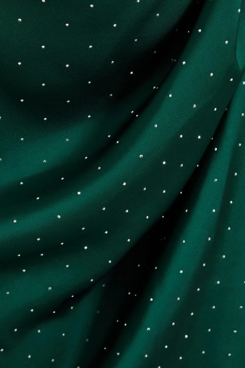 Quiz Curve Rhinestone Satin Midi Dress Bottle Green Online