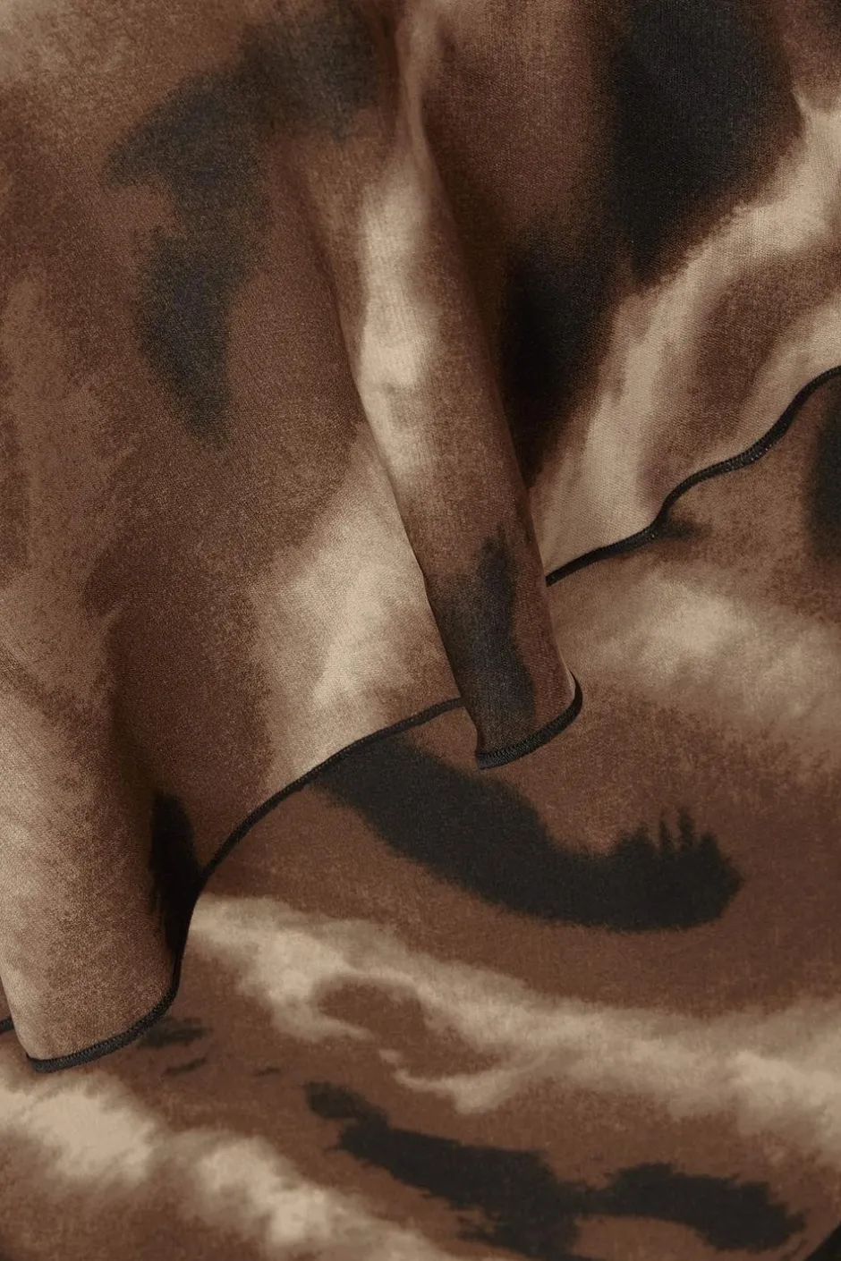 Quiz Curve Brown Abstract Chiffon Midaxi Dress Online