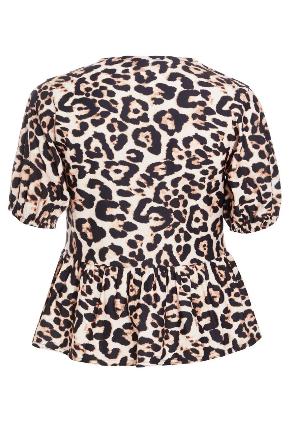 Quiz Curve Leopard Print Tie Top Brown Sale