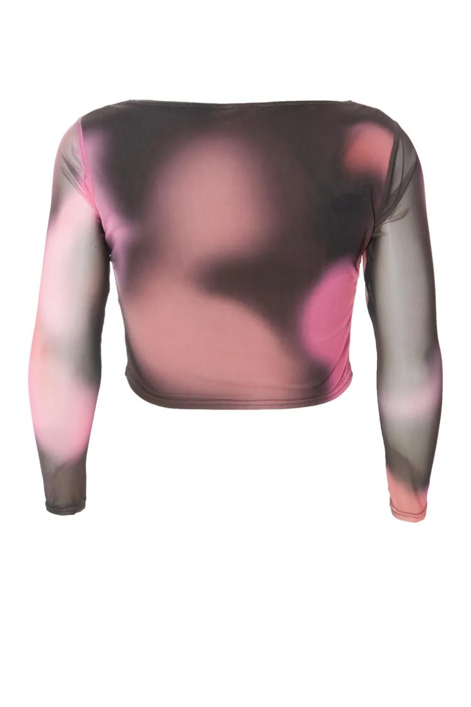 Quiz Curve Brown Marble Print Crop Top Best