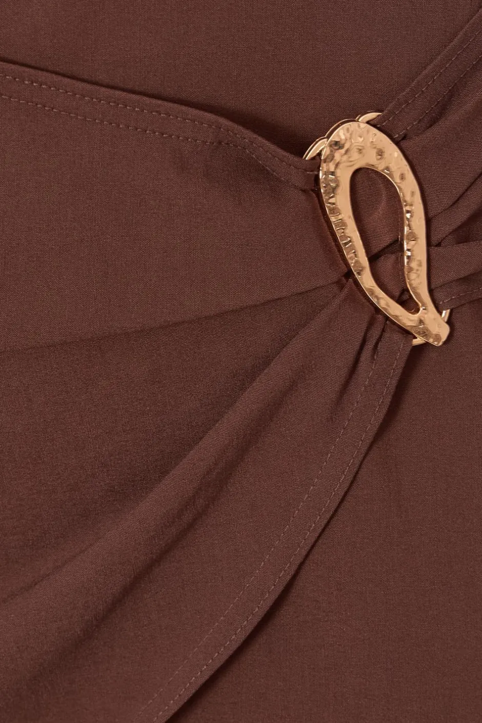 Quiz Curve Brown Square Neck Mini Dress Outlet