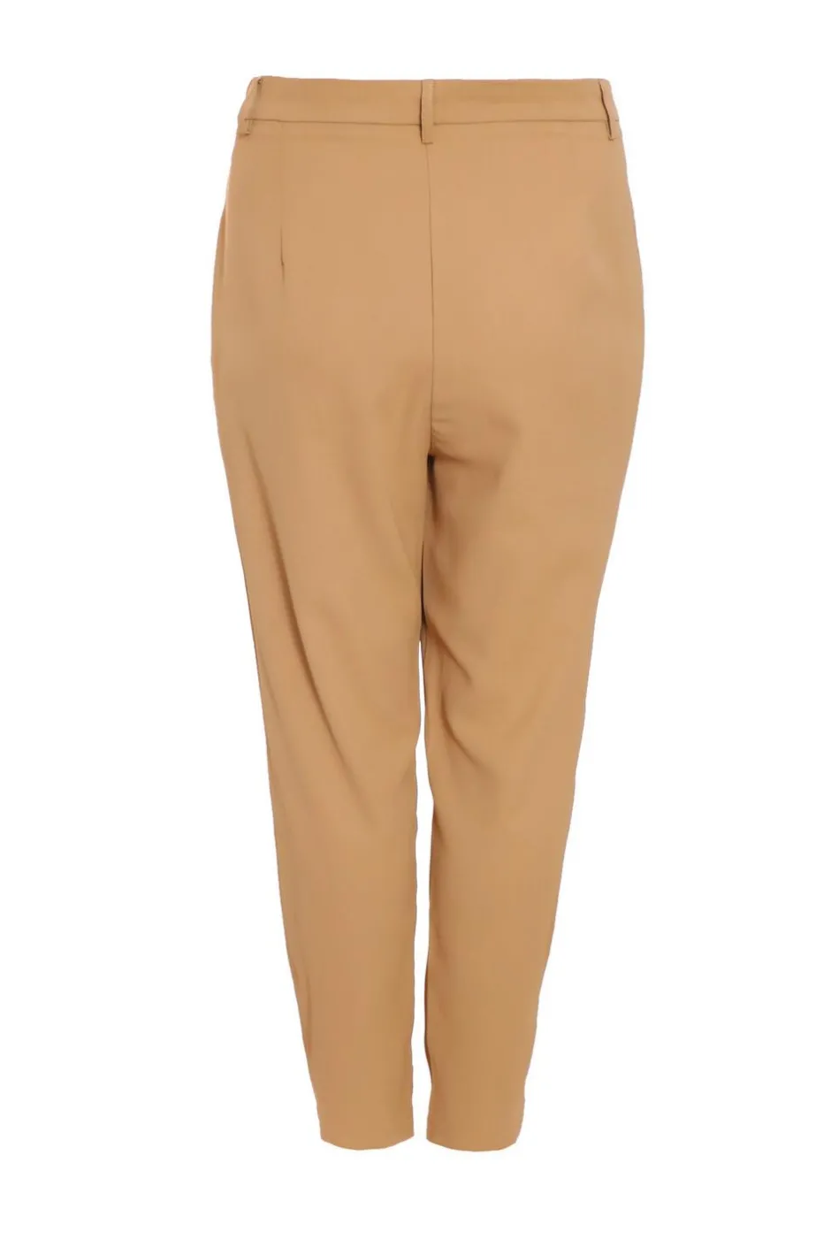 Quiz Curve Tailored Trousers Camel Clearance
