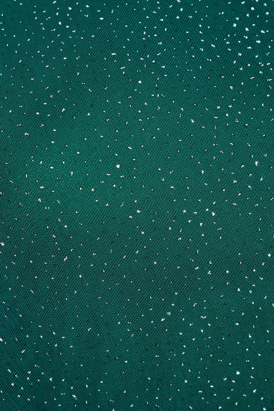 Quiz Curve Glitter Mesh Midaxi Dress Dark Green New