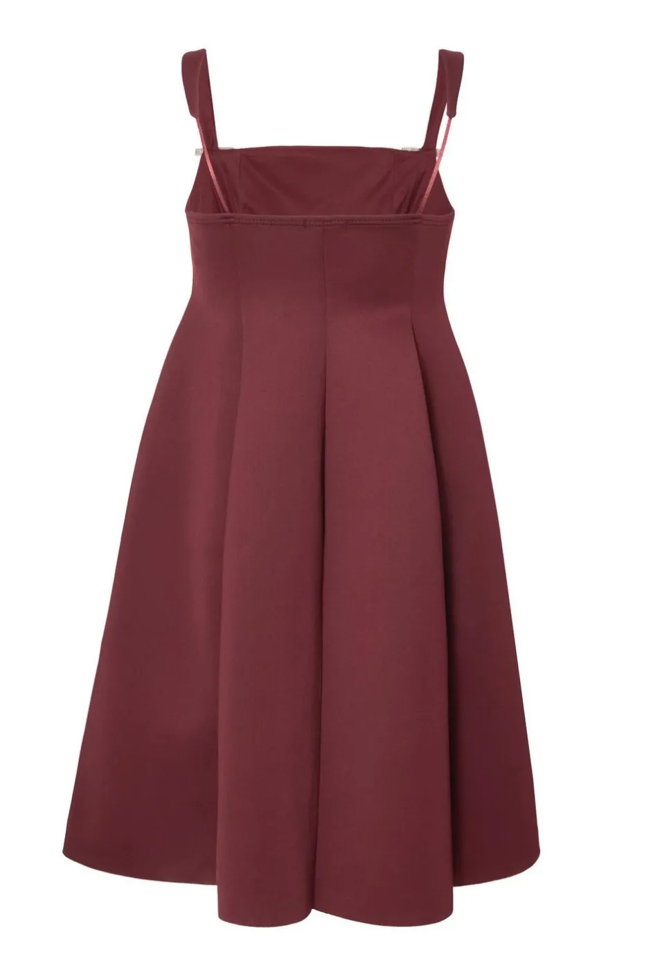 Quiz Curve Dark Red Diamante Bow Midi Dress Burgundy Online