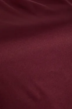 Quiz Curve Dark Red Satin Midaxi Dress Outlet