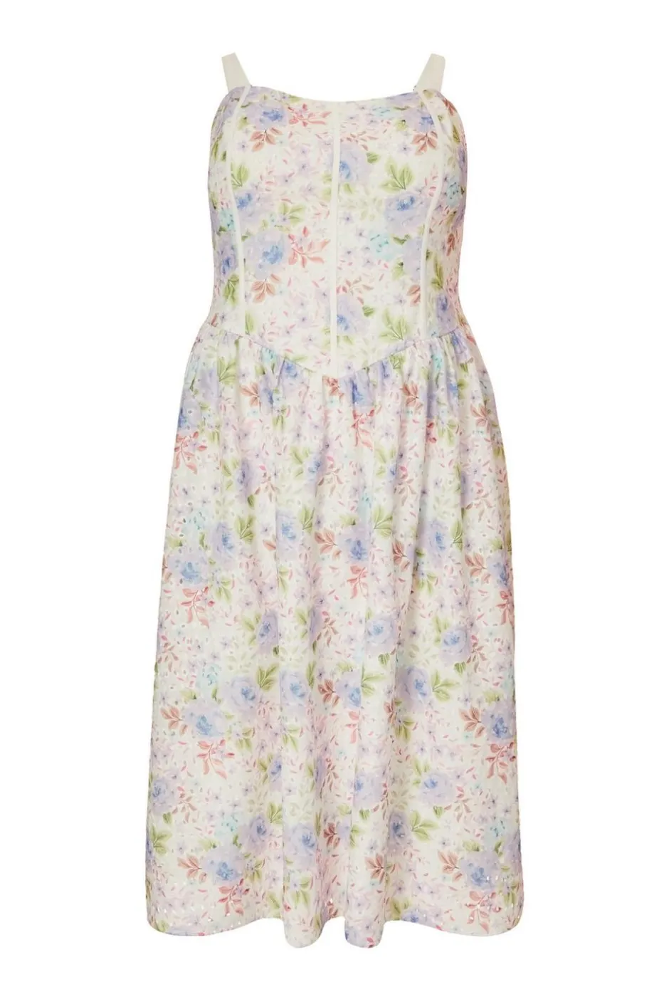 Quiz Curve Floral Embroidered Midi Dress New