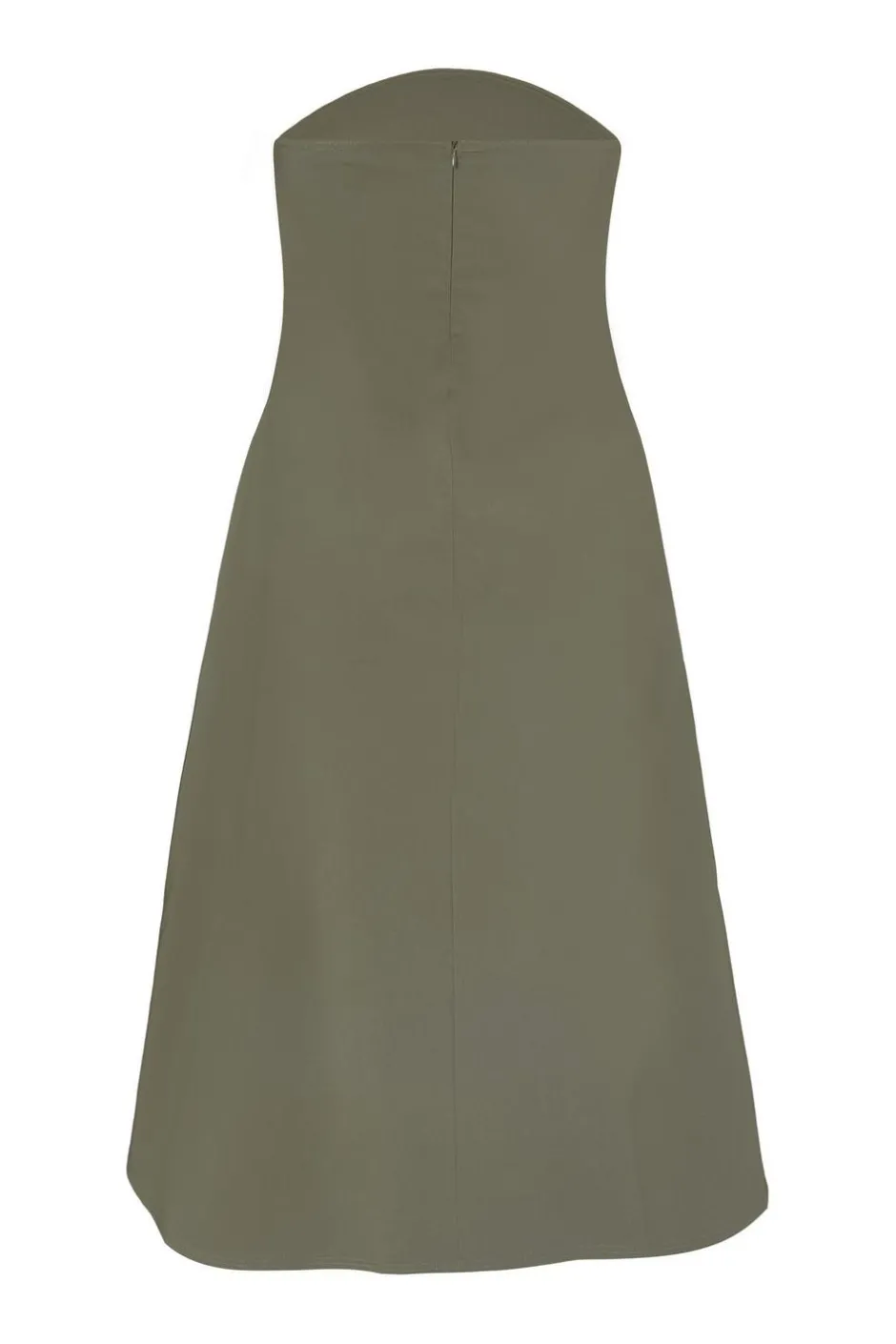 Quiz Curve Bandeau Midi Dress Khaki New