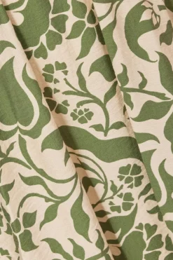 Quiz Curve Khaki Tropical Print Midaxi Dress Discount