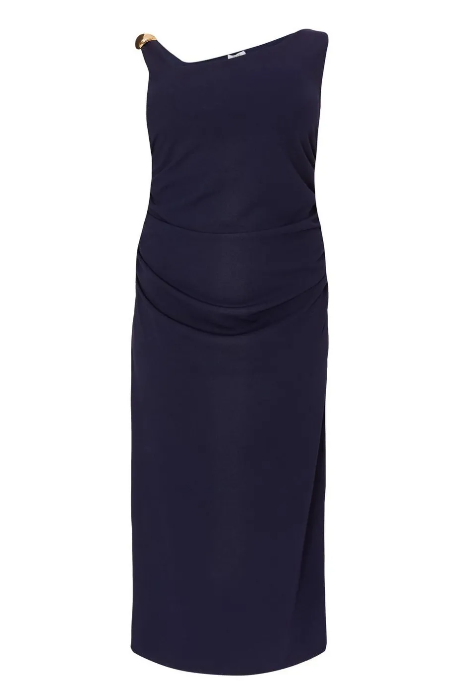 Quiz Curve Navy Buckle Detail Midaxi Dress Best