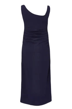 Quiz Curve Navy Buckle Detail Midaxi Dress Best