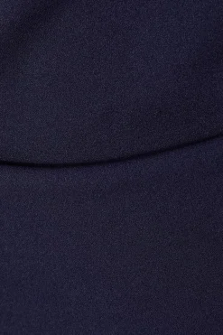 Quiz Curve Navy Buckle Detail Midaxi Dress Best