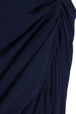 Quiz Curve Navy Chiffon Bardot Midi Dress Discount