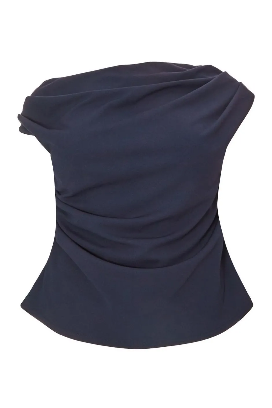 Quiz Curve Drape Neck Top Navy Sale