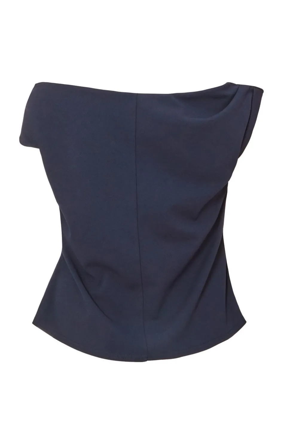 Quiz Curve Drape Neck Top Navy Sale
