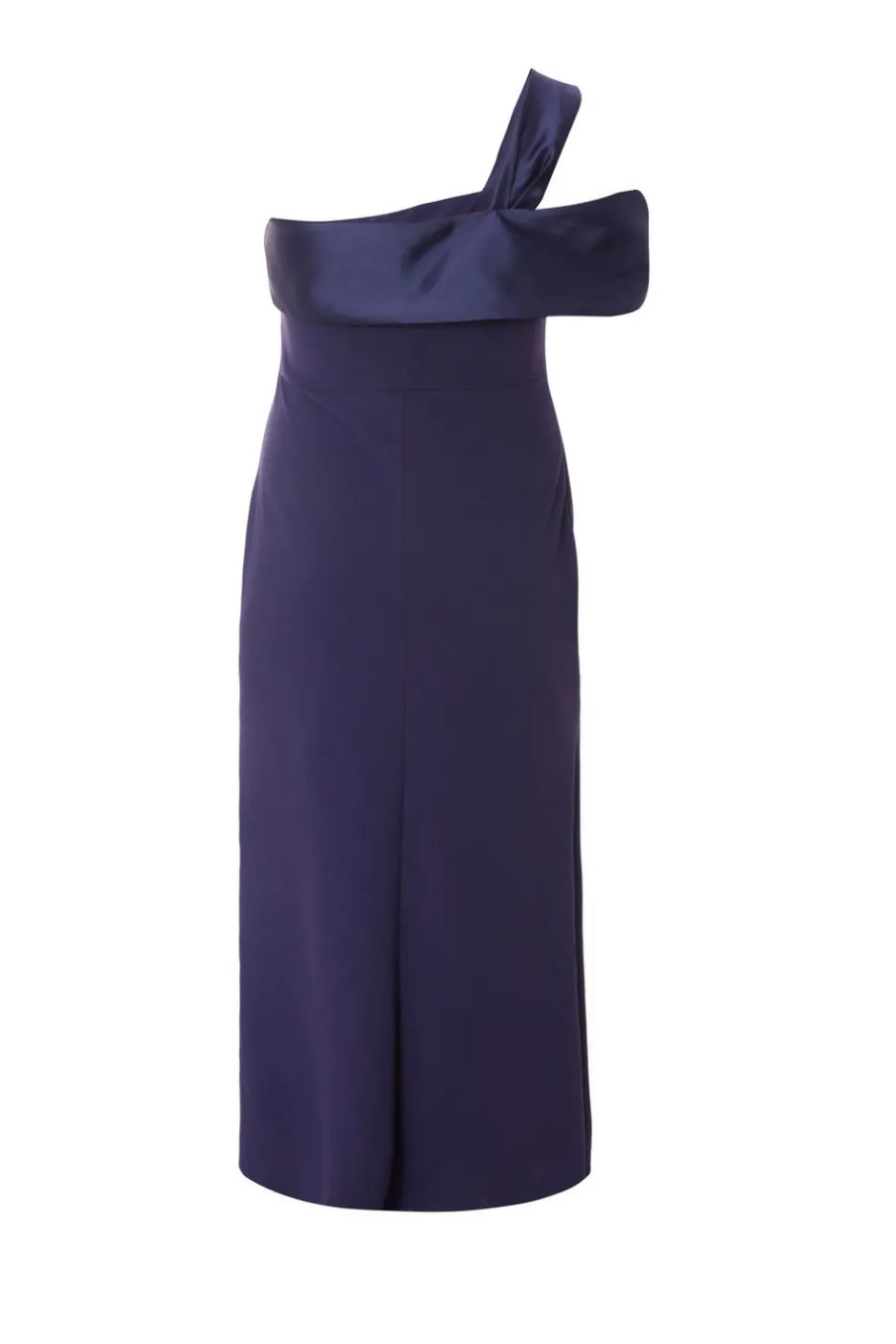Quiz Curve One Shoulder Maxi Dress Navy Online