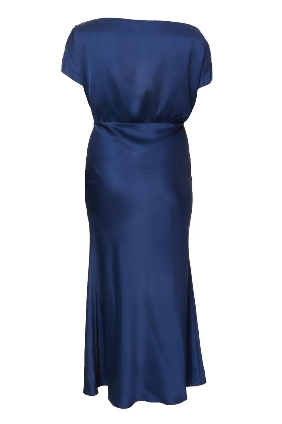 Quiz Curve Navy Satin Midaxi Dress Discount