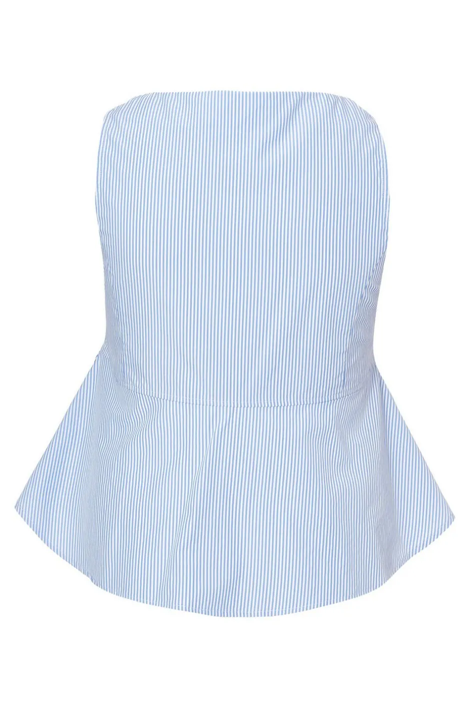 Quiz Curve Pale Blue Striped Top New