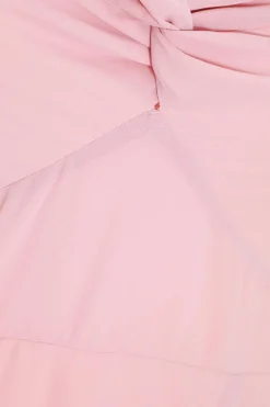 Quiz Curve Pink Chiffon Midaxi Dress Blush Discount
