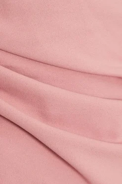 Quiz Curve Drape Neck Top Pink Hot
