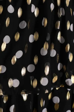 Quiz Curve Polka Dot Foil Wrap Midi Dress Hot
