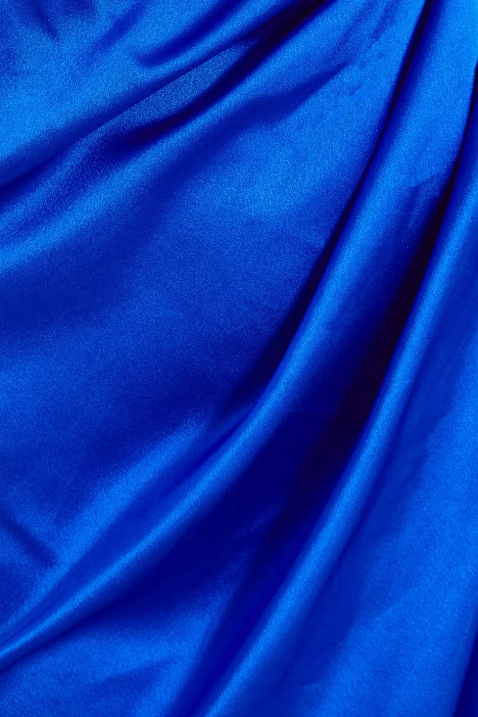 Quiz Curve Royal Blue Satin Midi Dress Online