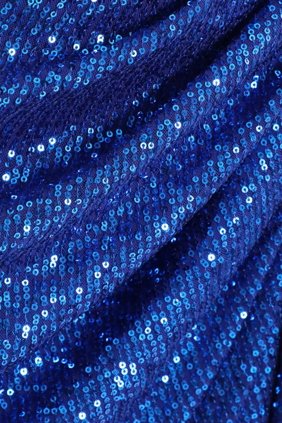 Quiz Curve Royal Blue Sequin Ruched Midi Dress