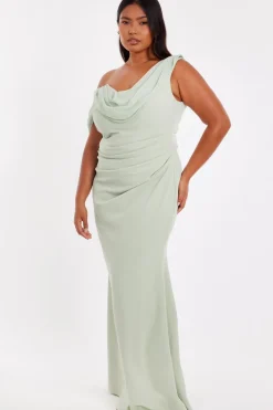 Quiz Curve Sage Drop Sleeve Maxi Dress Best