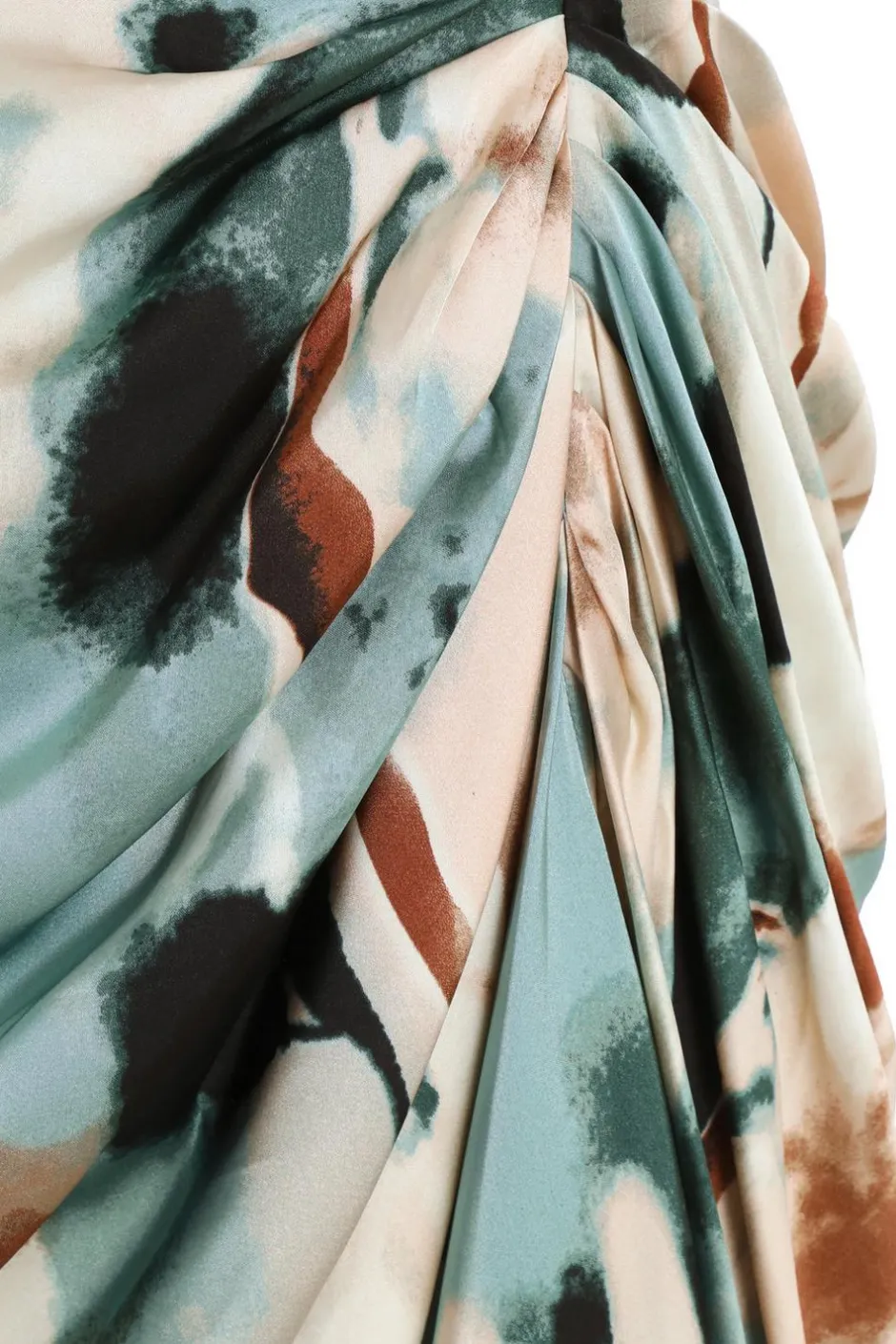 Quiz Curve Sage Marble Print Bardot Midi Dress Best
