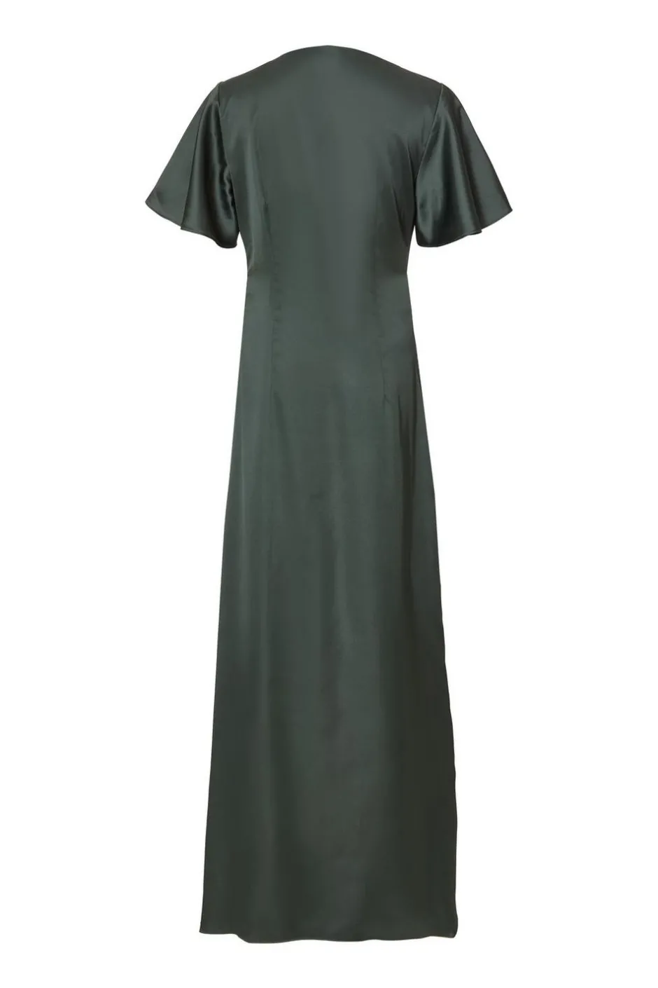 Quiz Satin Midaxi Dress Dark Green Online