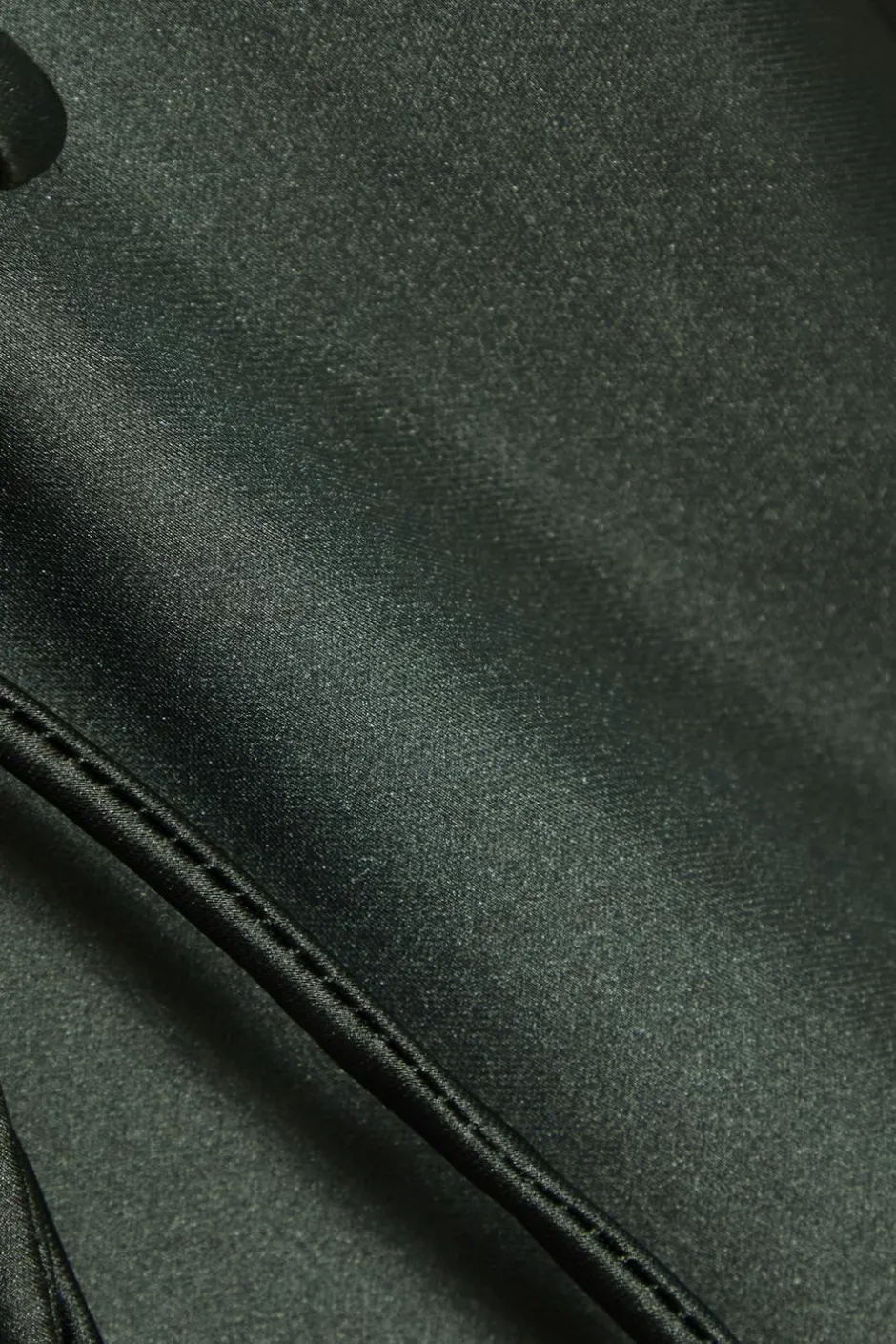 Quiz Dark Green Satin Tie Front Top Hot