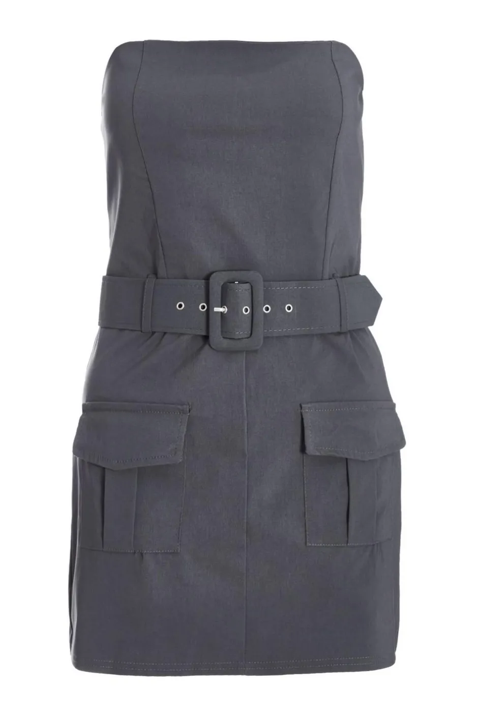 Quiz Dark Grey Bandeau Skort Playsuit Sale