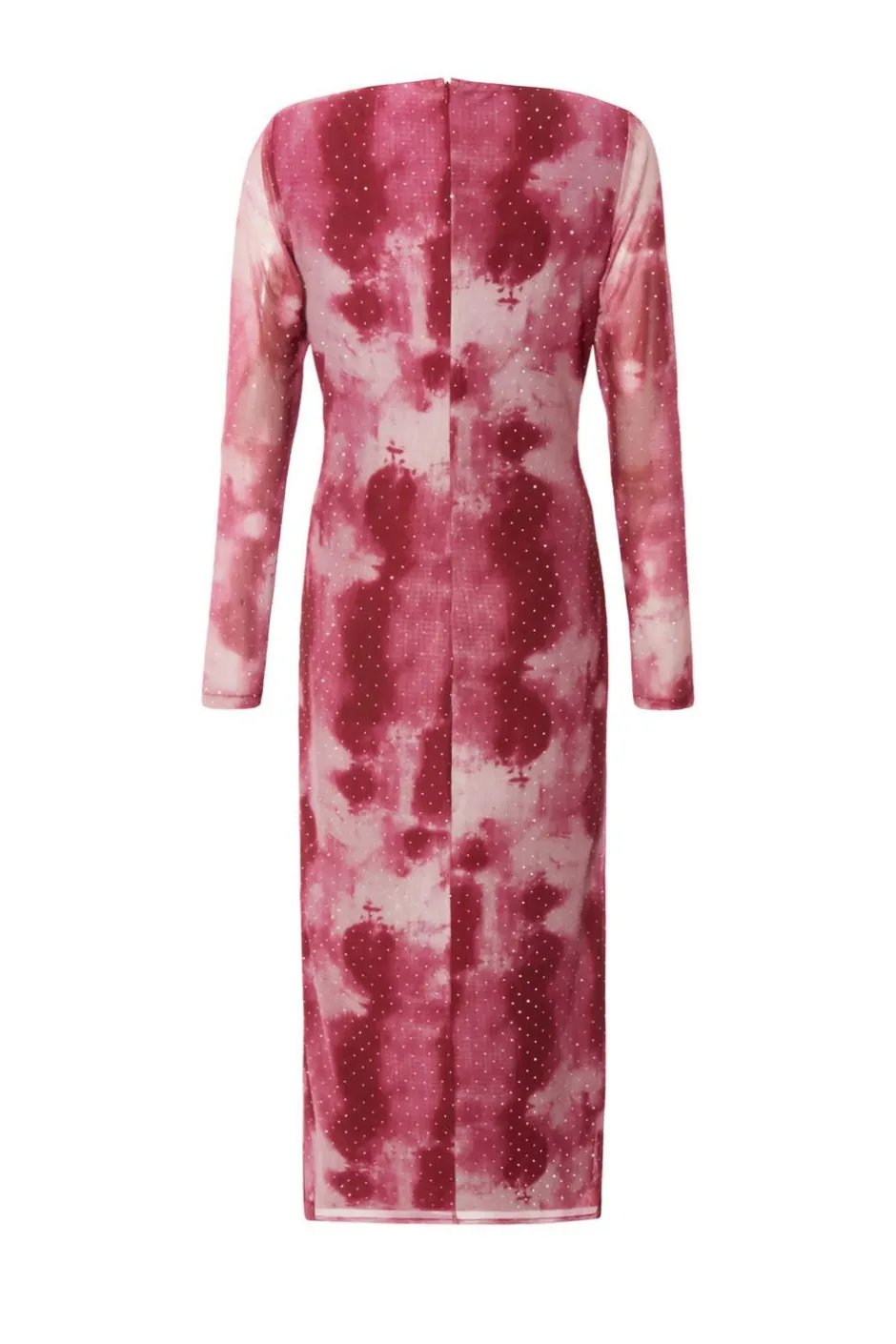 Quiz Dark Pink Marble Print Midaxi Dress