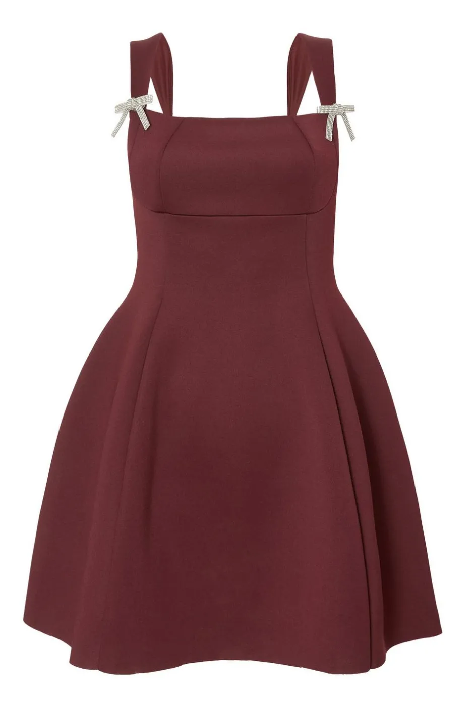 Quiz Dark Red A-Line Mini Dress Burgundy Best
