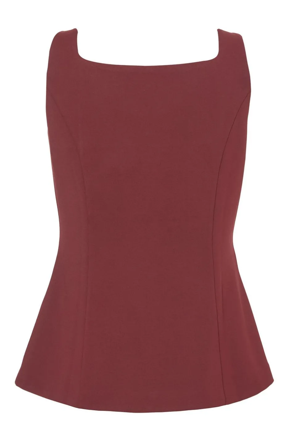 Quiz Dark Red Button Front Waistcoat Clearance