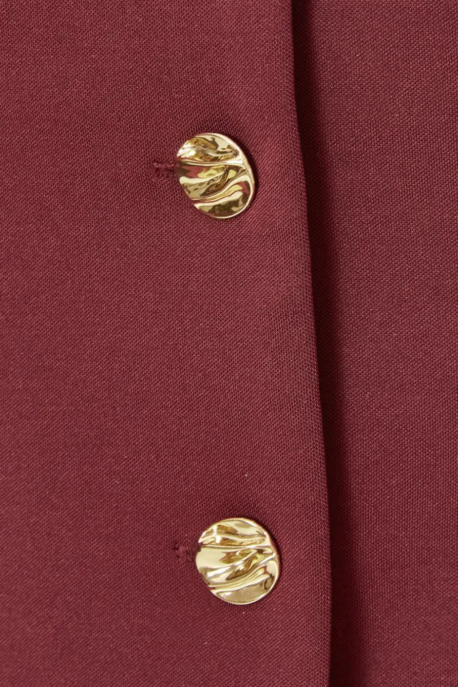 Quiz Dark Red Button Front Waistcoat Clearance