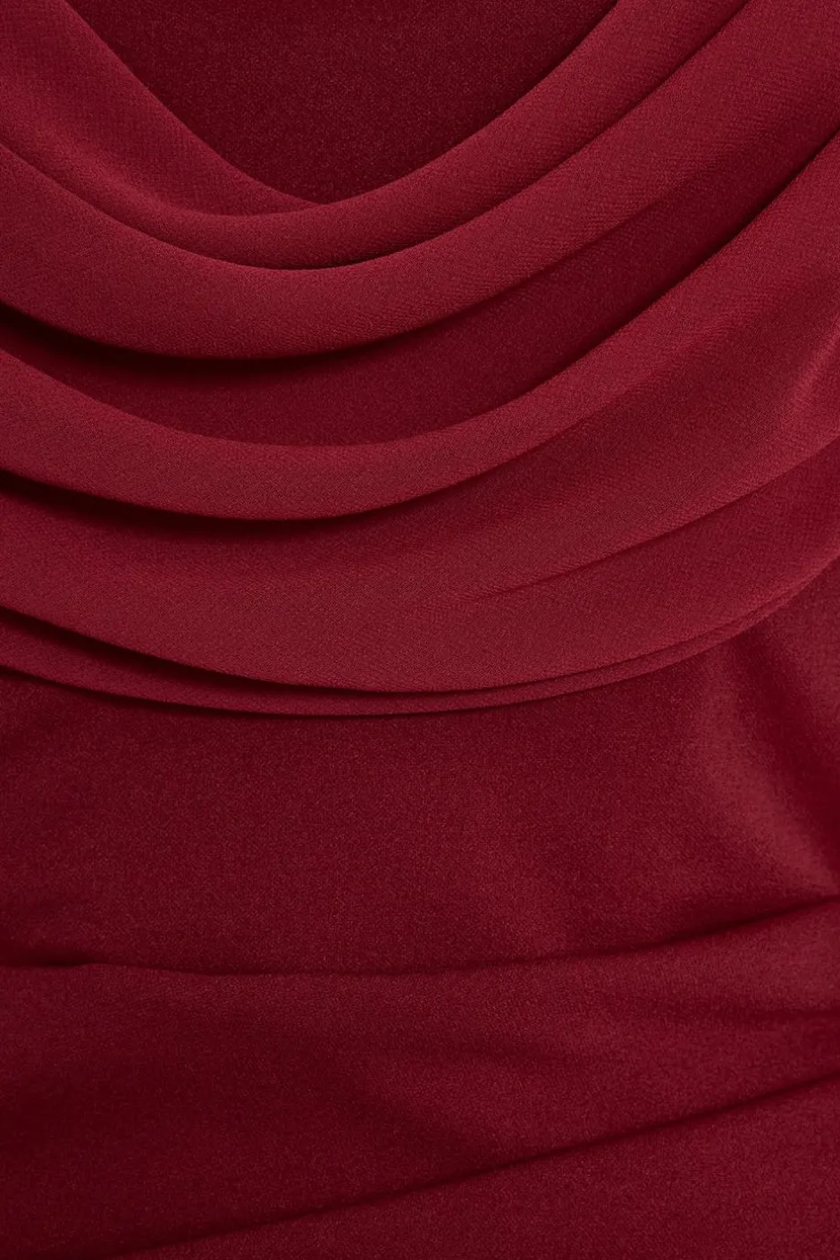 Quiz Dark Red Chiffon Bardot Maxi Dress Wine Outlet