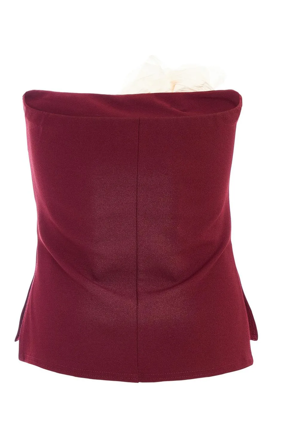 Quiz Dark Red Corsage Bandeau Top Berry Online