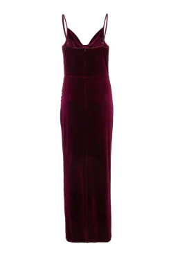 Quiz Dark Red Cowl Neck Midaxi Dress Hot