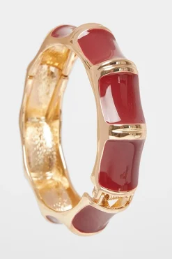 Quiz Dark Red Enamel Cuff Bracelet Berry Best