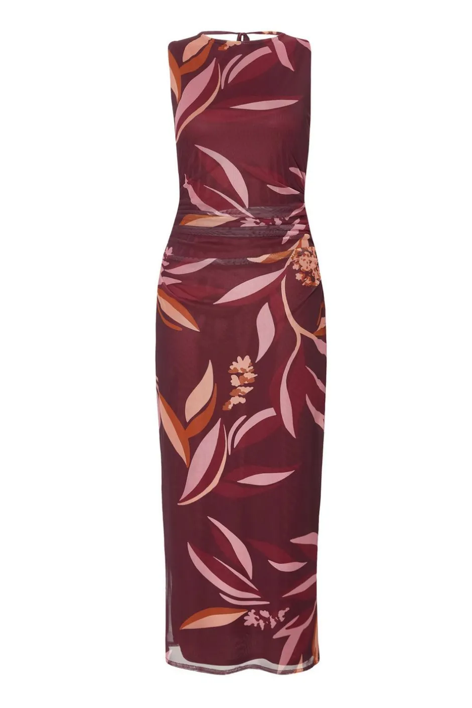 Quiz Dark Red Floral Midaxi Dress Online