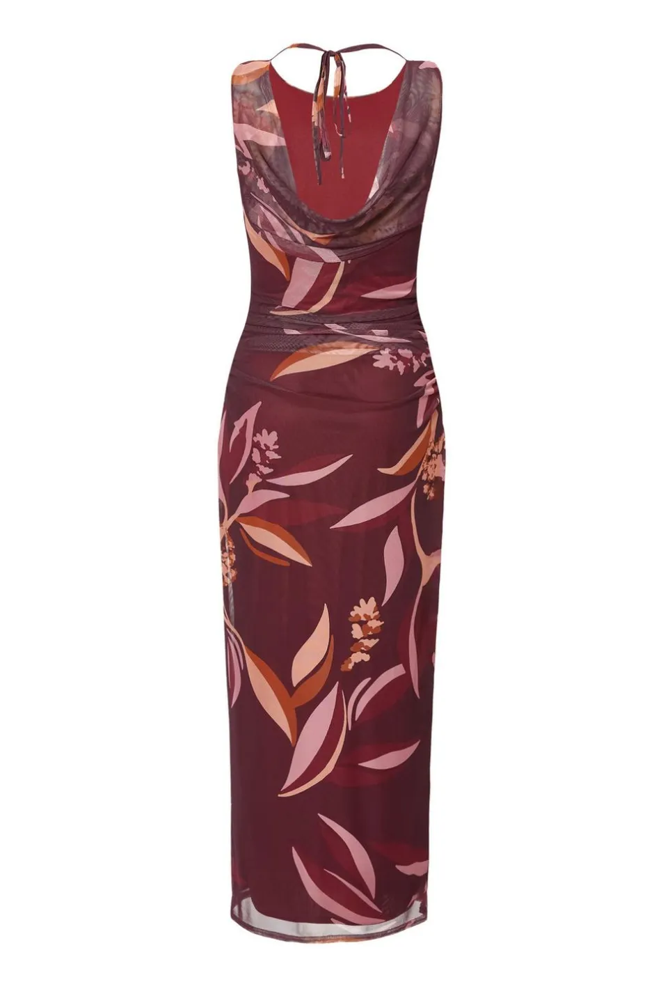 Quiz Dark Red Floral Midaxi Dress Online