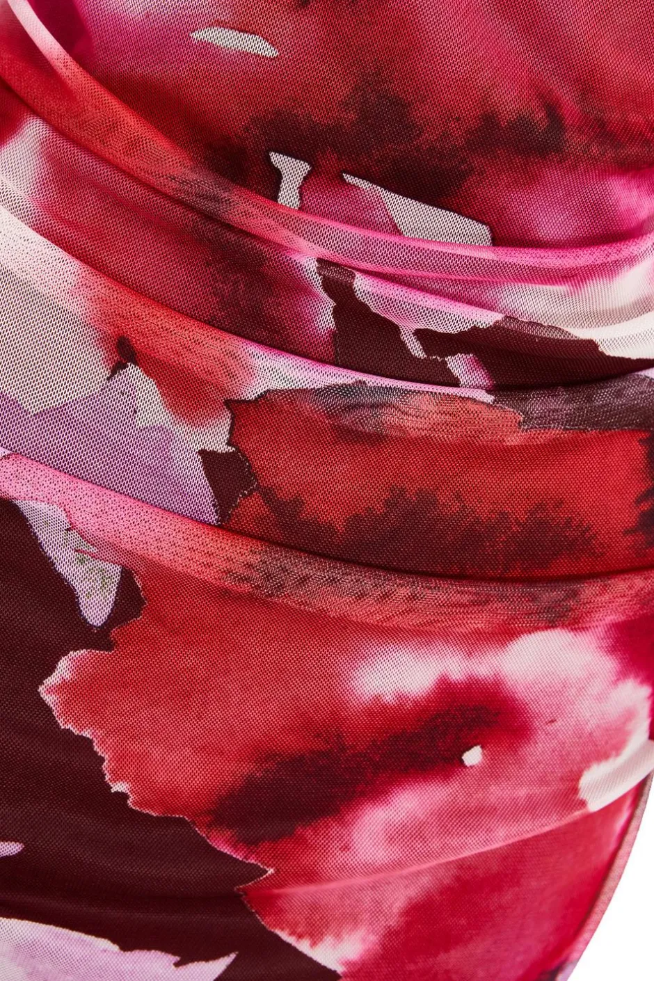 Quiz Dark Red Floral Midi Dress Discount