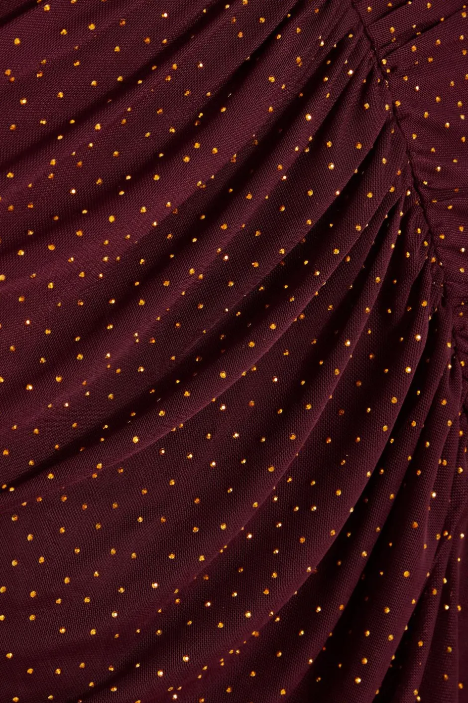 Quiz Dark Red Mesh Diamante Midaxi Dress Outlet