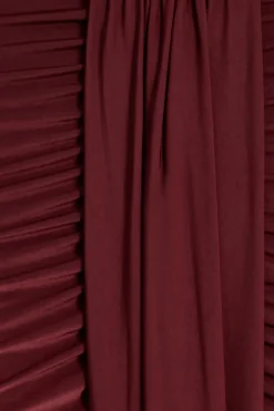 Quiz Dark Red Off Shoulder Ruched Maxi Dress Best
