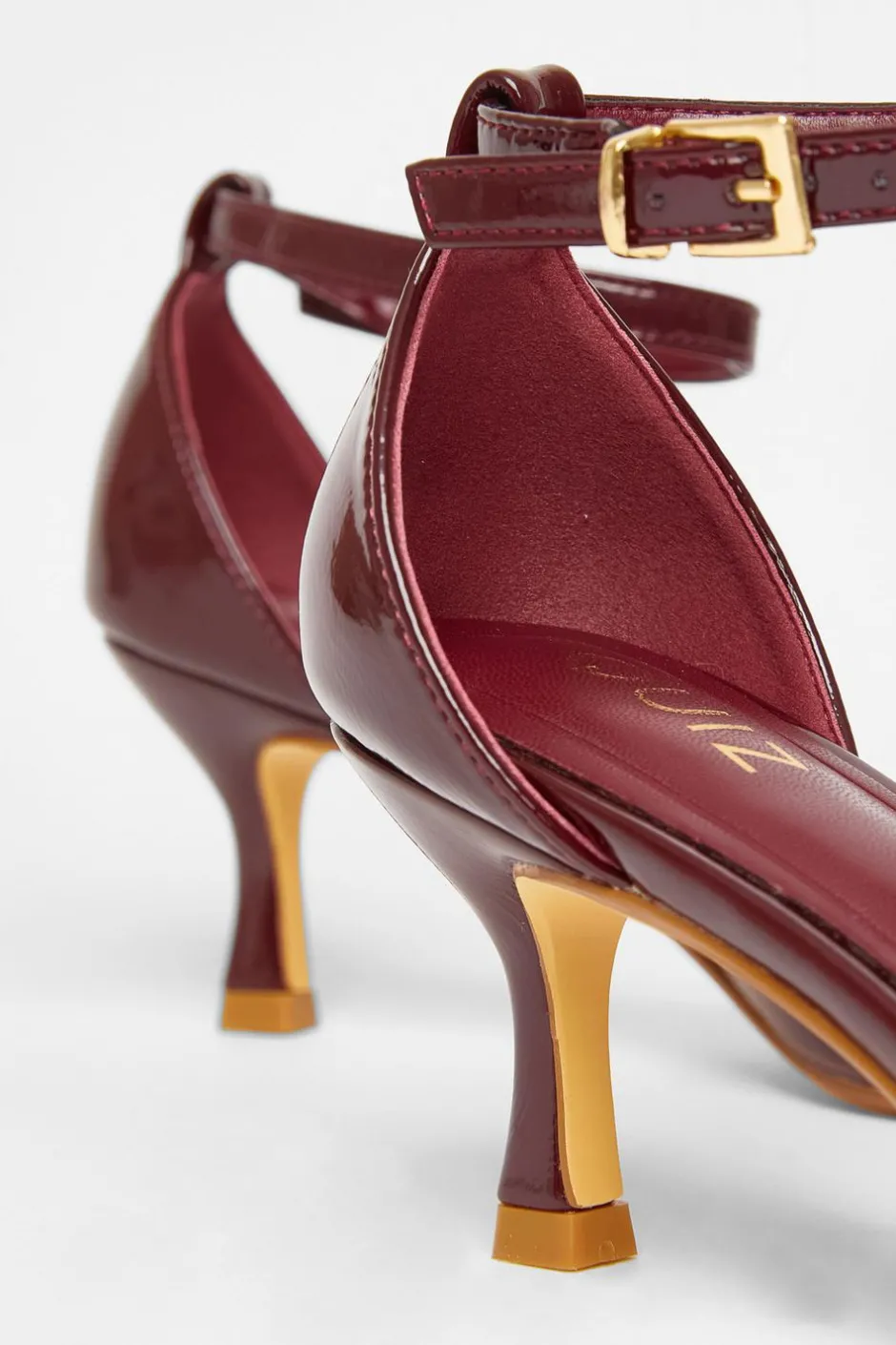 Quiz Dark Red Patent Bow Court Heels Burgundy Best