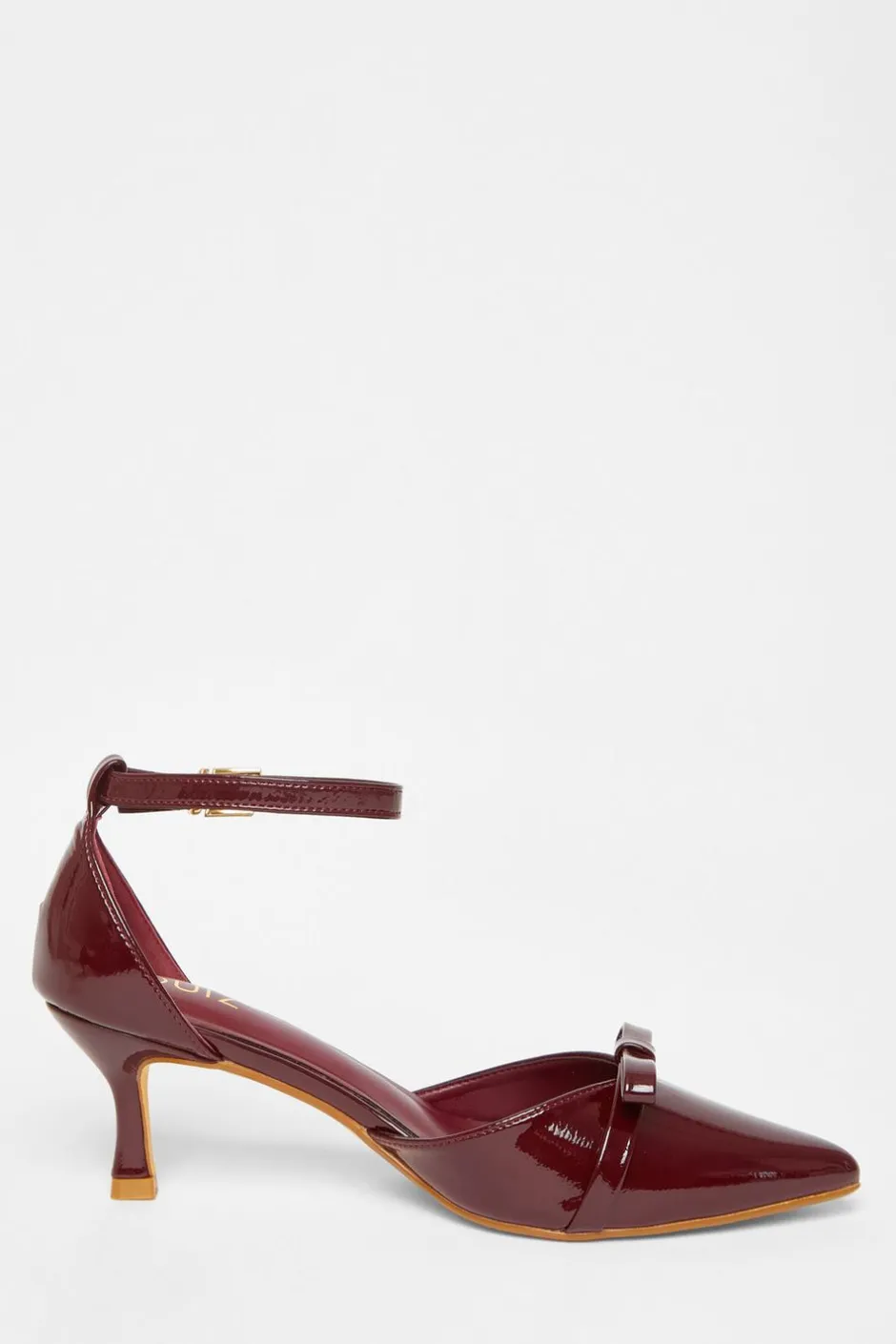 Quiz Dark Red Patent Bow Court Heels Burgundy Best