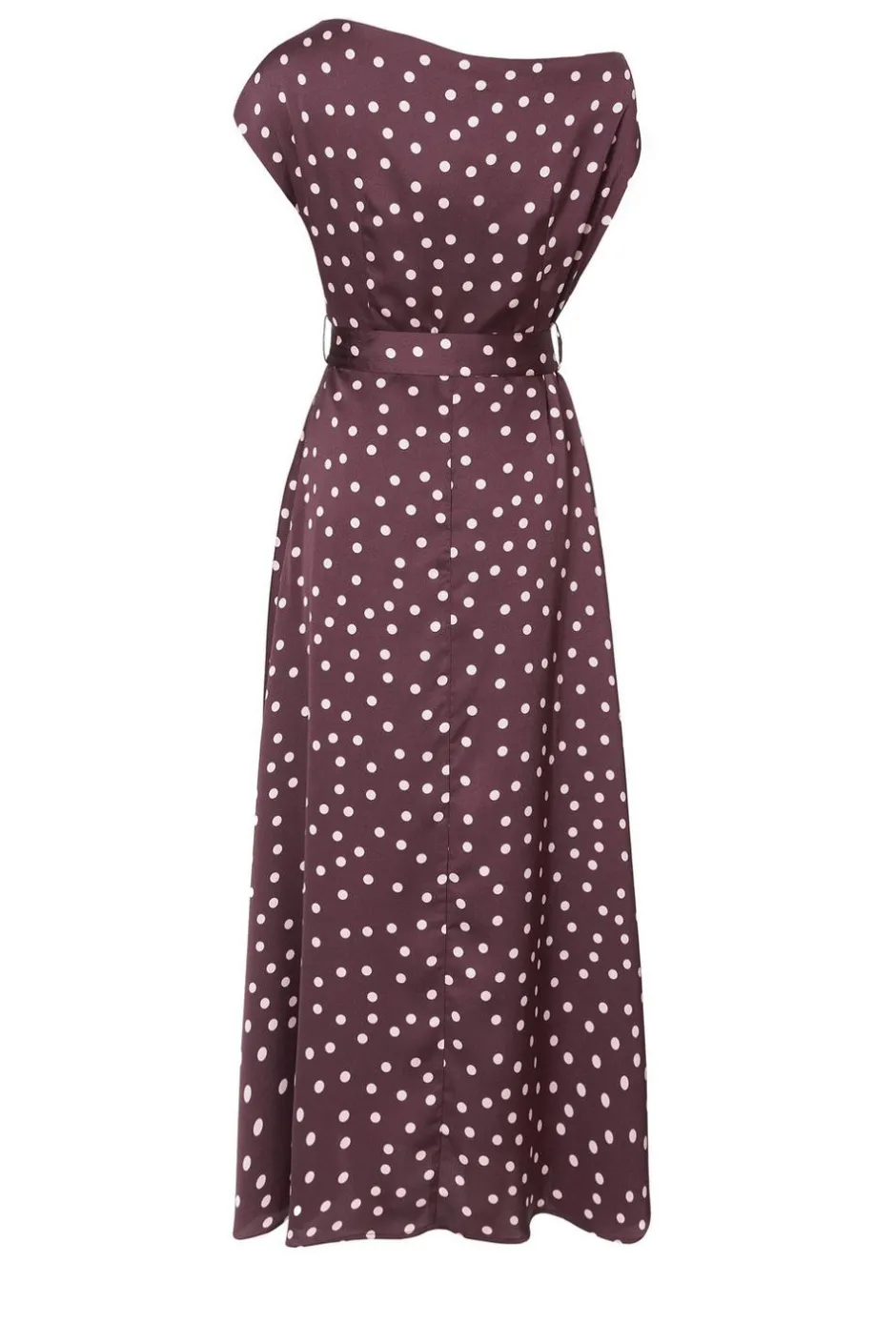 Quiz Dark Red Polka Dot Midaxi Dress Clearance