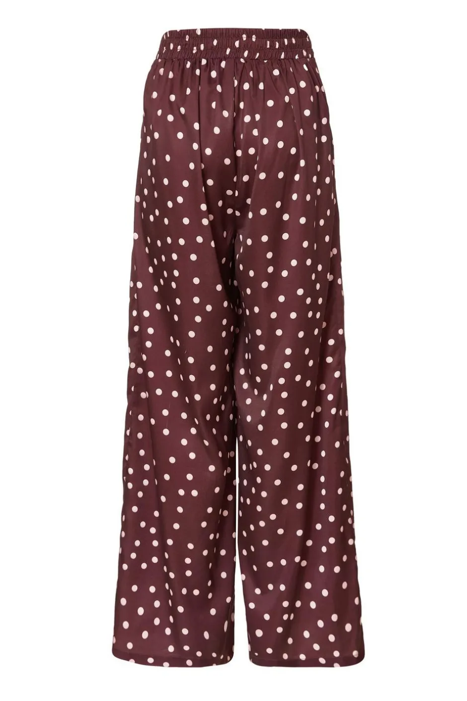 Quiz Dark Red Polka Dot Trousers Sale