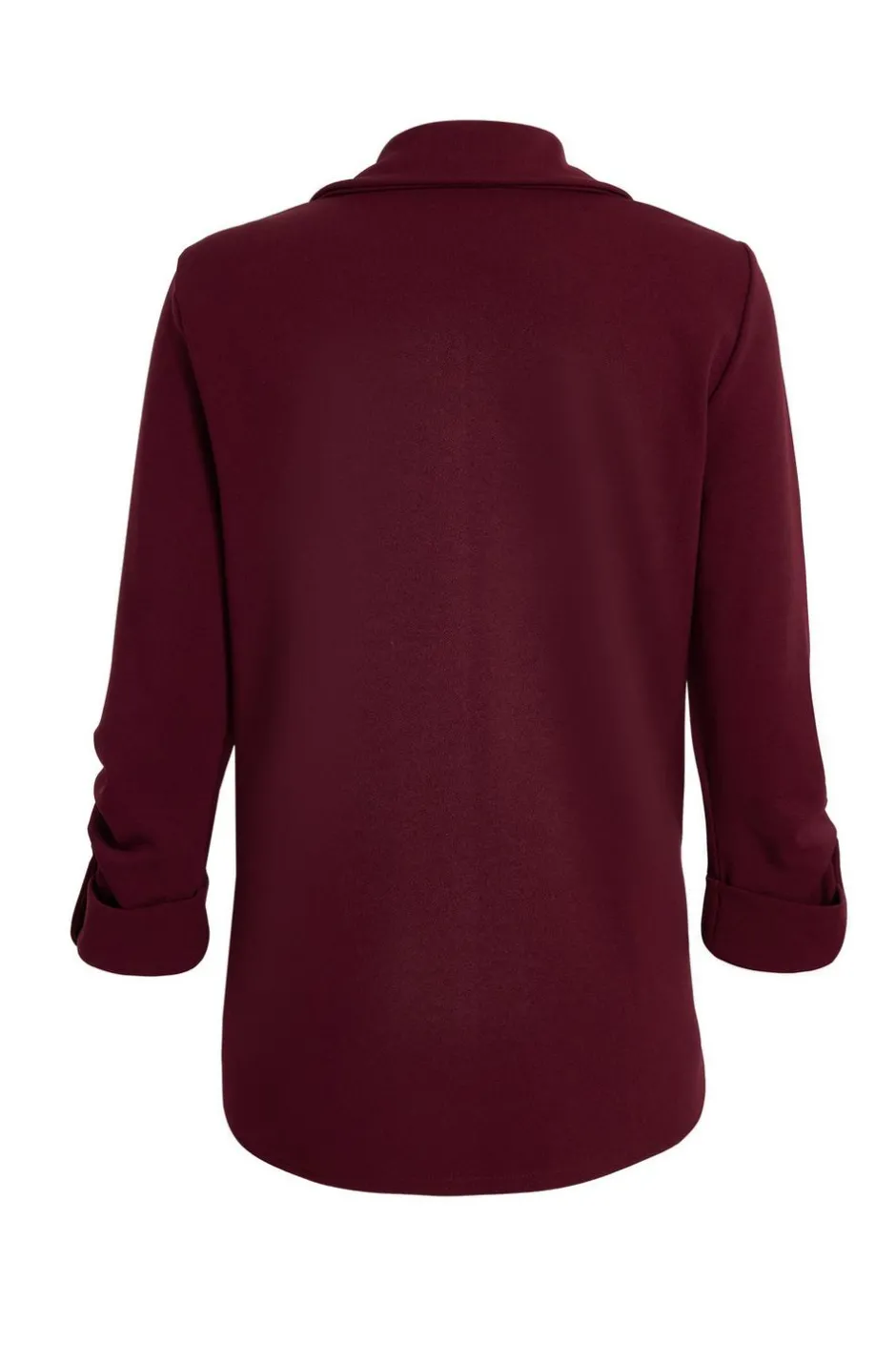 Quiz Dark Red Ruched Sleeve Blazer Burgundy Discount